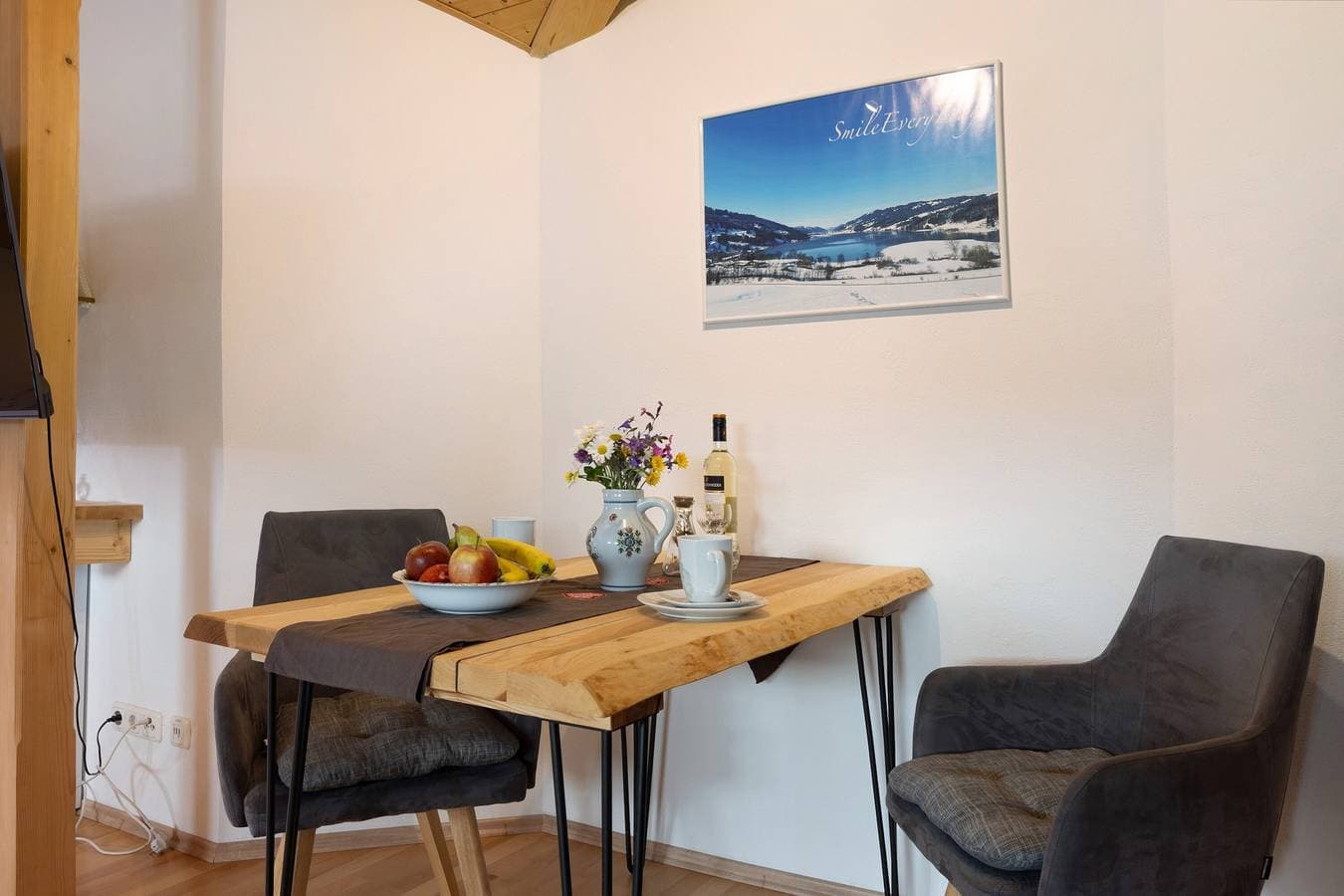 Foto 9 von 20: Einzimmerapartment 'Ferienwohnung Wendelinus' mit Bergblick, Gemeinschaftsterrasse und Wi-Fi