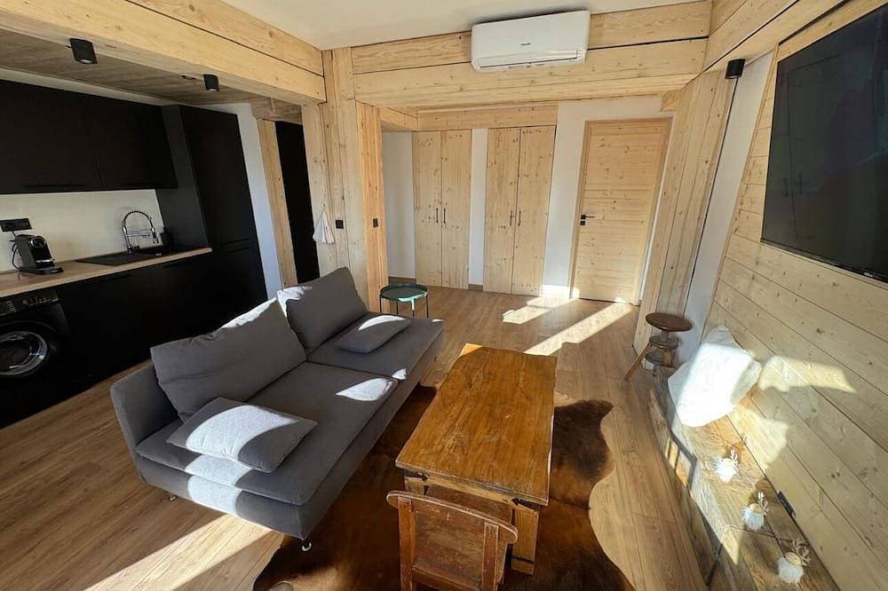 Foto 12 von 15: Luxurious 4-room chalet-style apartment. Cœur station d'Auron, 10 pers.