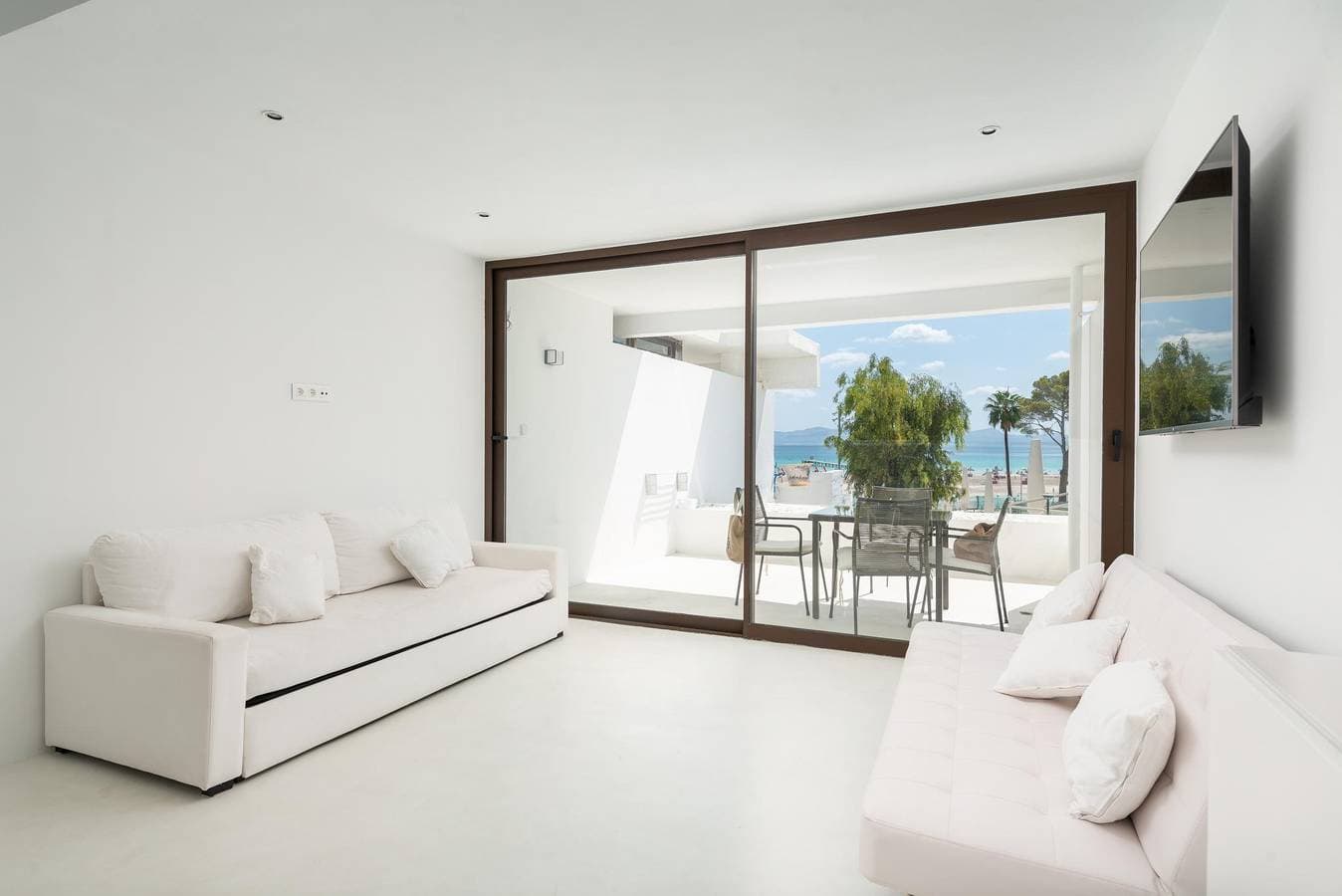 Foto 4 von 27: Sa Nacra - Modernes Apartment mit fantastischem Meerblick, nur 50 m vom Strand entfernt. Ideal für Paare. WiFi gratis