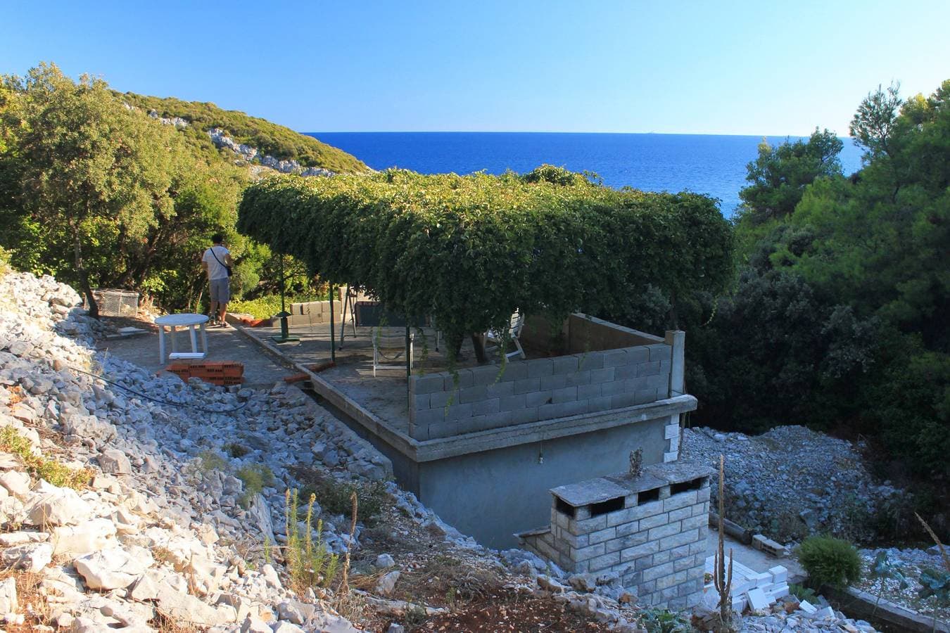 Foto 2 von 29: 1-Zimmer-Haus mit Terrasse und Meerblick Bucht Rasohatica, Korcula K-9233