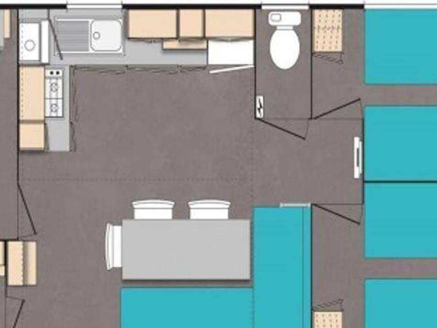 Foto 5 von 47: Camping Barataud - Mobilheim 6 personen - Ohara