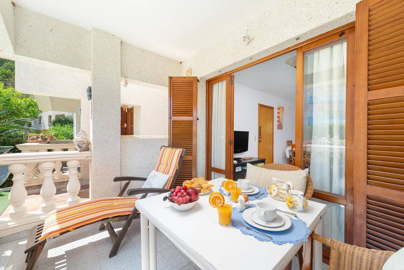 Foto 7 von 32: Can Nogueras - Gemütliches Apartment in Strandnähe. Die Wohnanlage hat einen Gemeinschaftspool. WiFi gratis