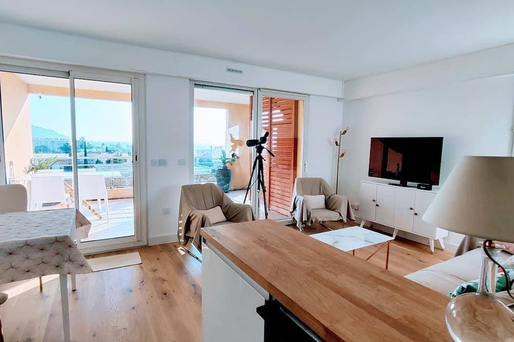 Foto 11 von 30: Large terrace with sea view - parking, air conditioning, direct beach access...