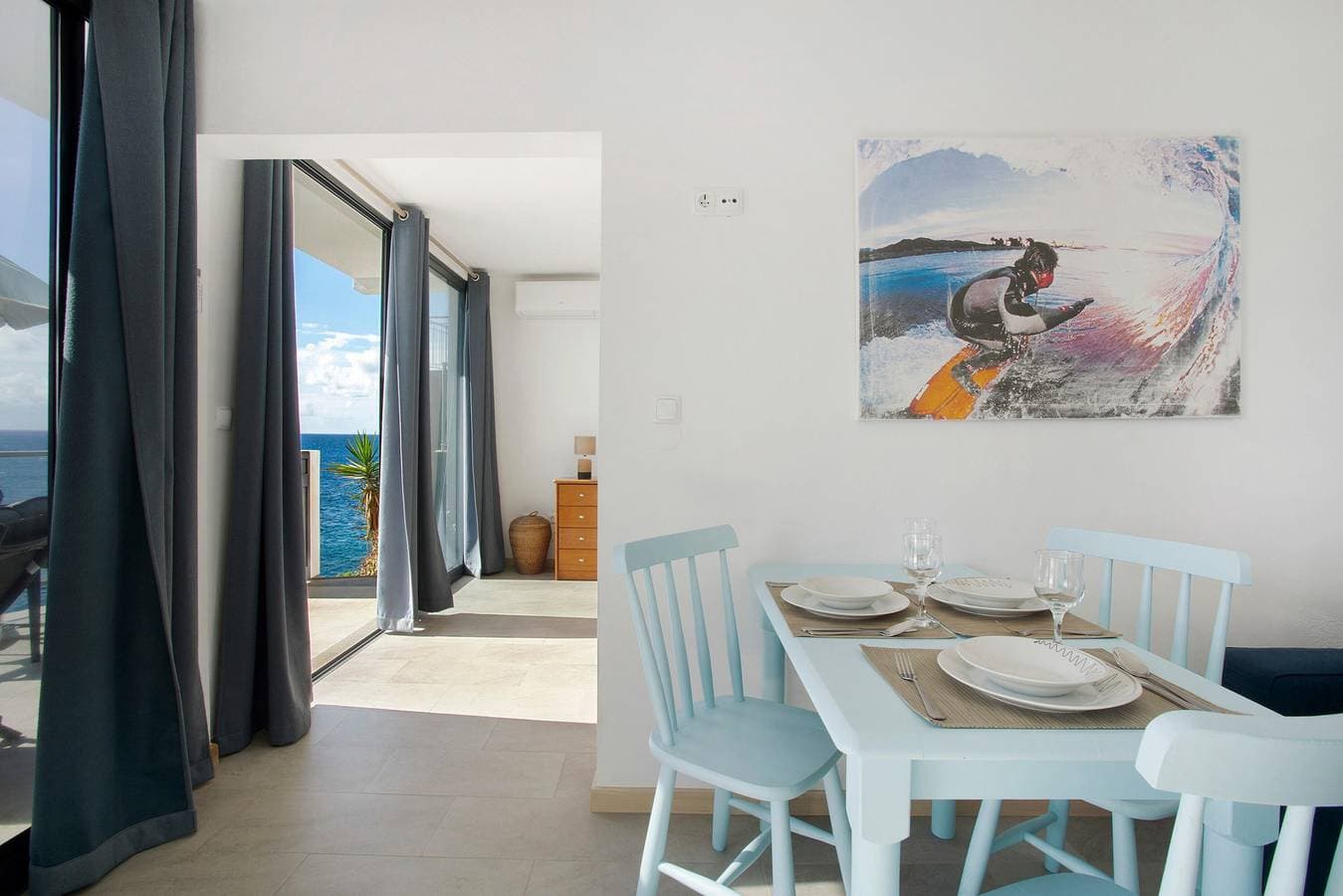Foto 12 von 33: Ferienwohnung 'Original Wave House' mit Meerblick, Wi-Fi und Klimaanlage