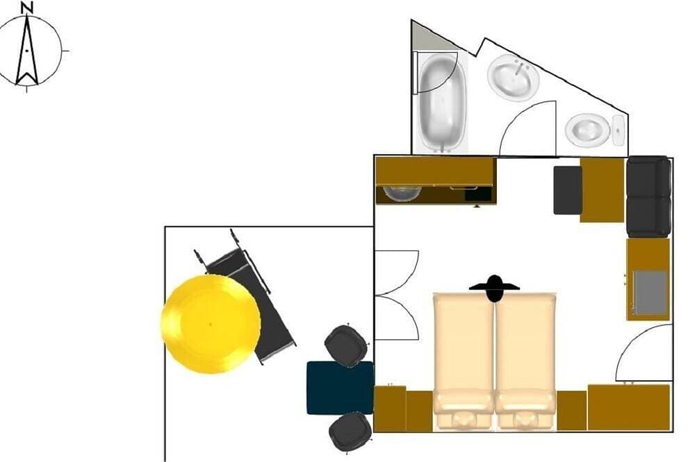 Foto 8 von 11: Miniappartement - für 2 Pers. - großer Balkon