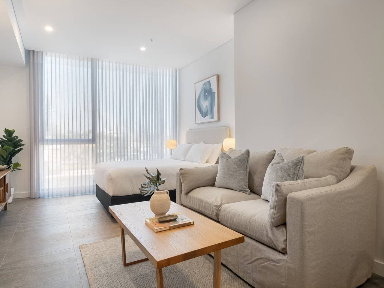 Foto 5 von 29: Modernes Studio mit Zugang zu Dachterrasse und Grillplatz