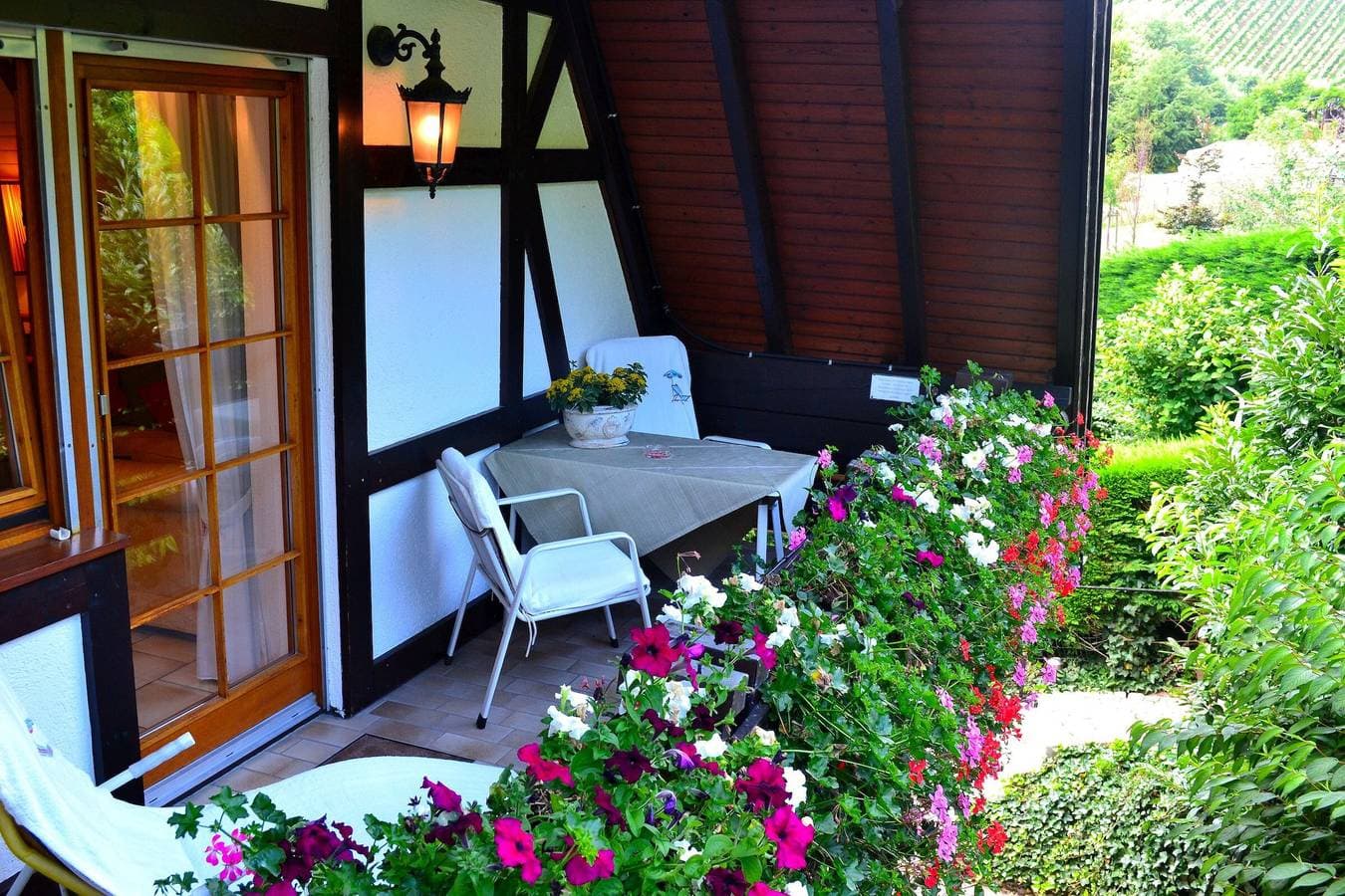Foto 10 von 15: Ferienwohnung 'Nachtigall' mit Bergblick, Gemeinschaftsterrasse und Wi-Fi