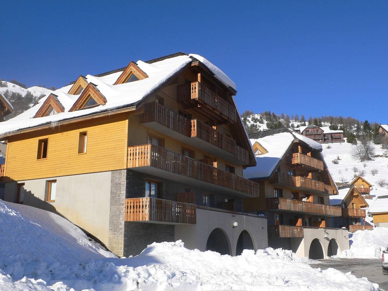 Foto 10 von 19: Studio-Kabine mit Balkon und Parkplatz in Pra Loup 1500