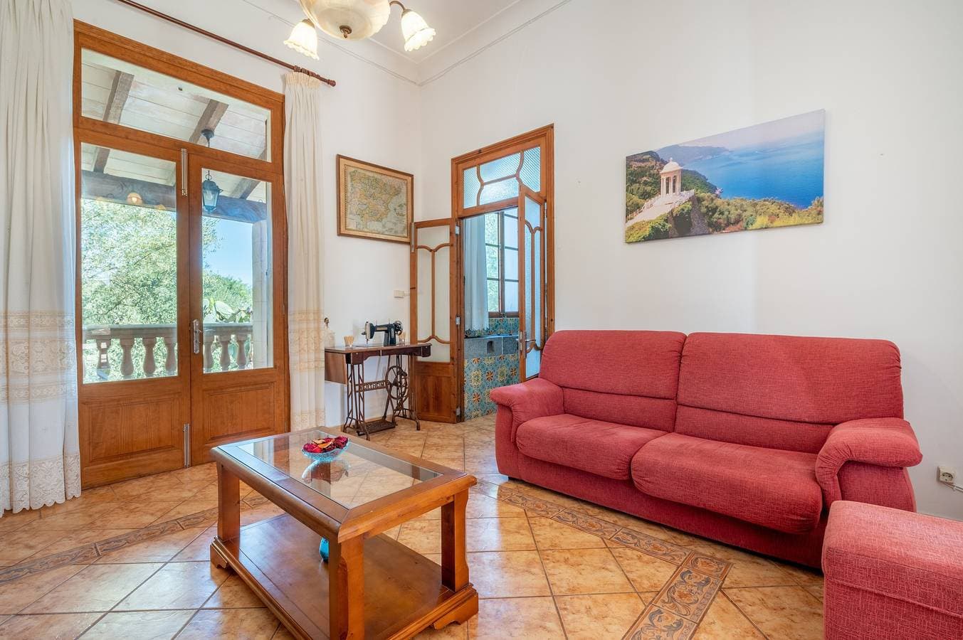 Foto 6 von 25: Mallorquinische Finca Ses Comes de Son Cladera mit privatem Pool und Bergblick