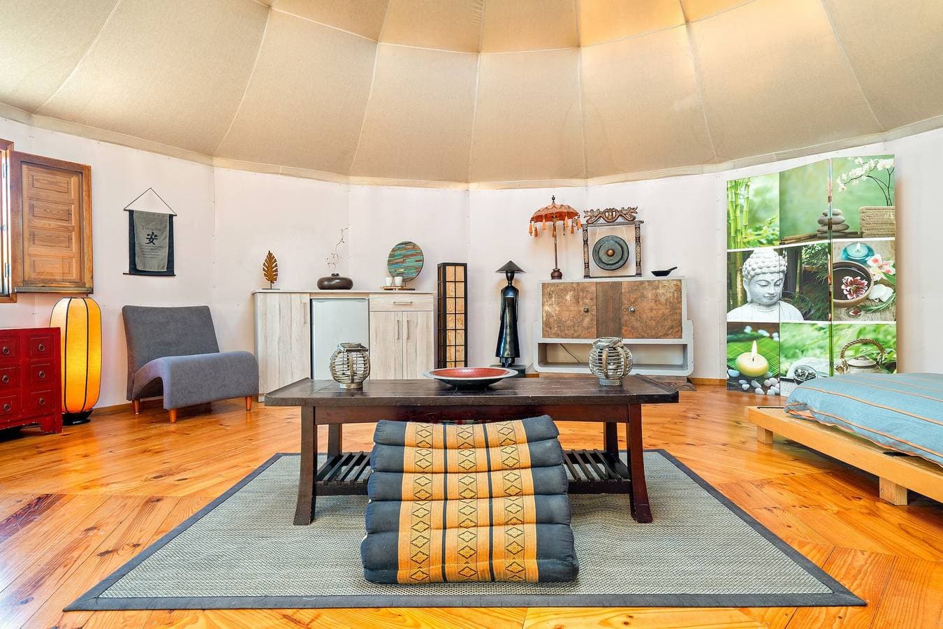 Foto 8 von 38: Finca 'Yurta Mongola Delta Del Ebro' mit Meerblick, Gemeinschaftspool und Wi-Fi