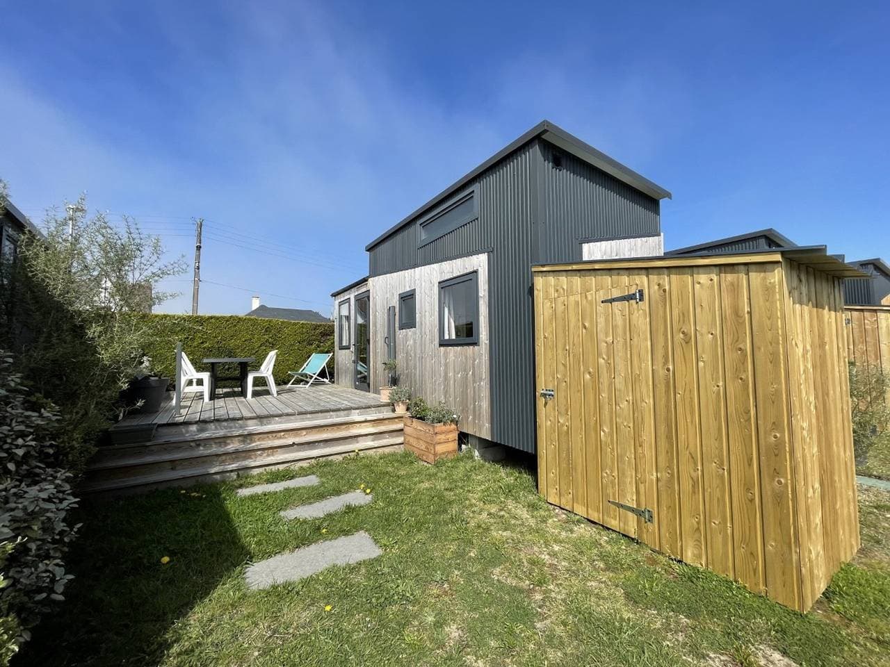 Gemütliches Tiny House nah am Strand mit Pool und Parkplatz 1