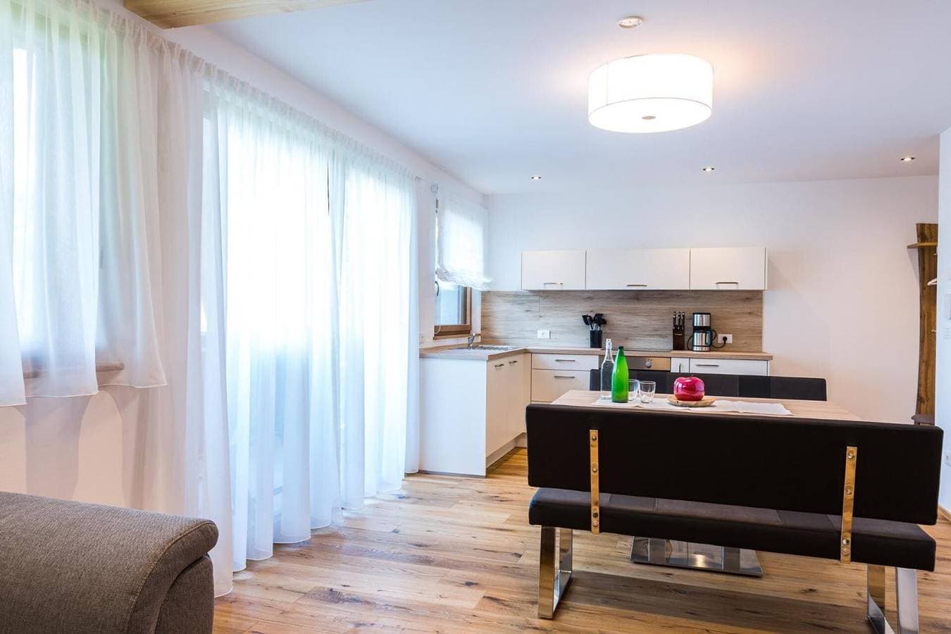 Foto 5 von 16: Apartment Innermoarhof Ifinger mit Bergblick, Gemeinschaftsgarten und WLAN