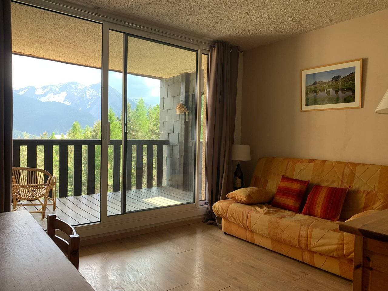 Helle 1-Zimmer-Wohnung, Südbalkon, für 6, in Pra Loup 1500 1