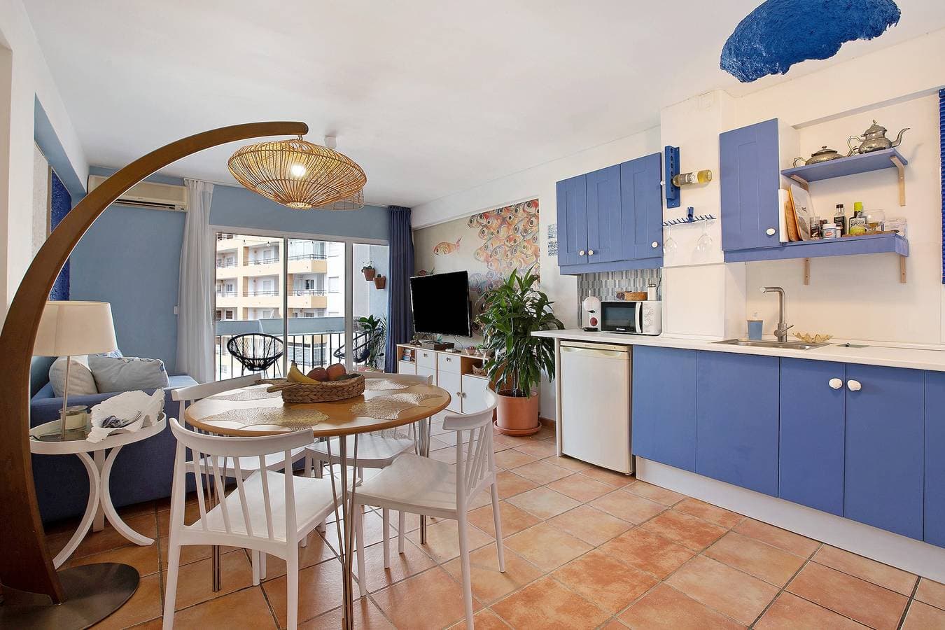 Foto 8 von 26: Ferienwohnung "Blue Fish" mit Gemeinschaftspool, privater Terrasse und WLAN