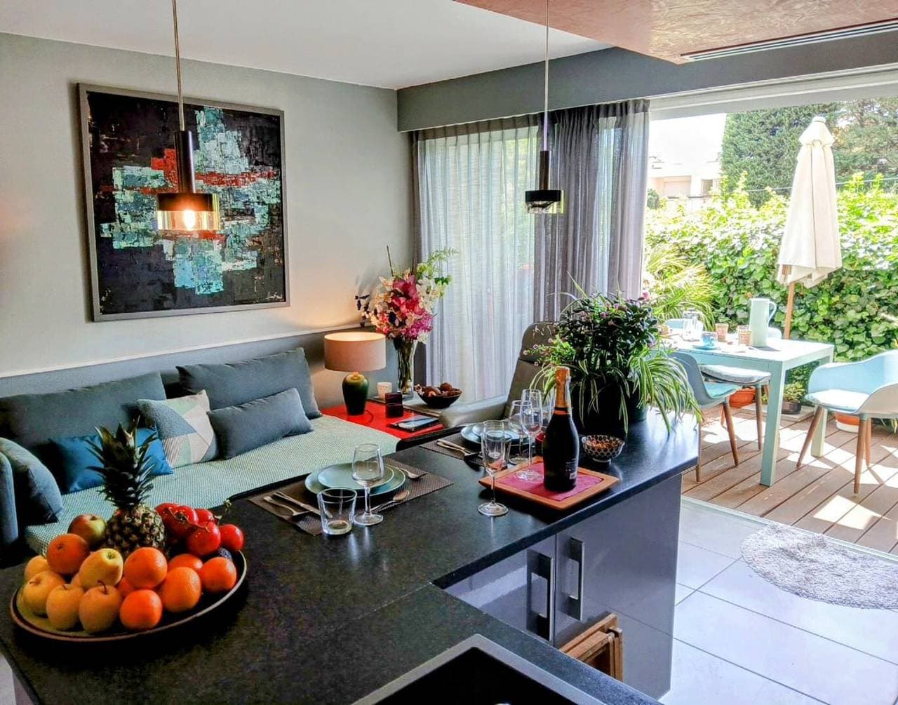 Foto 7 von 27: Ferienwohnung 'Des Vacances De Rêve À Mandelieu' mit Gemeinschaftspool und Klimaanlage