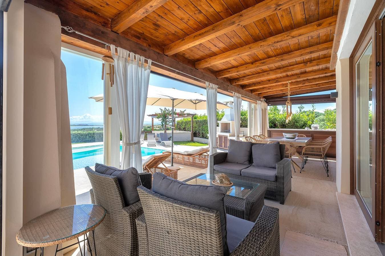 Foto 5 von 32: Ferienhaus 'Flora Sea View' mit Meerblick, WLAN und Klimaanlage