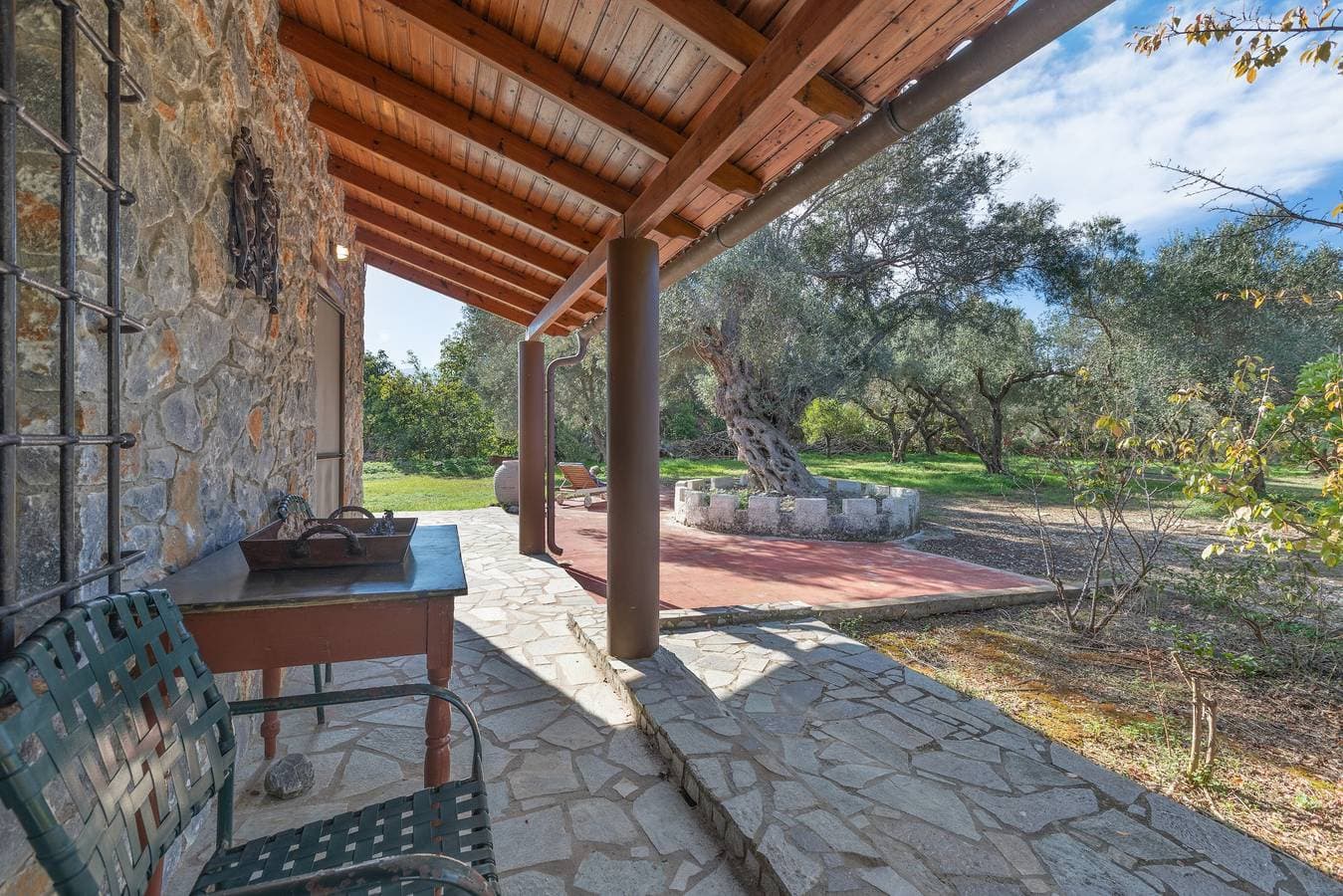 Stone house among trees 1