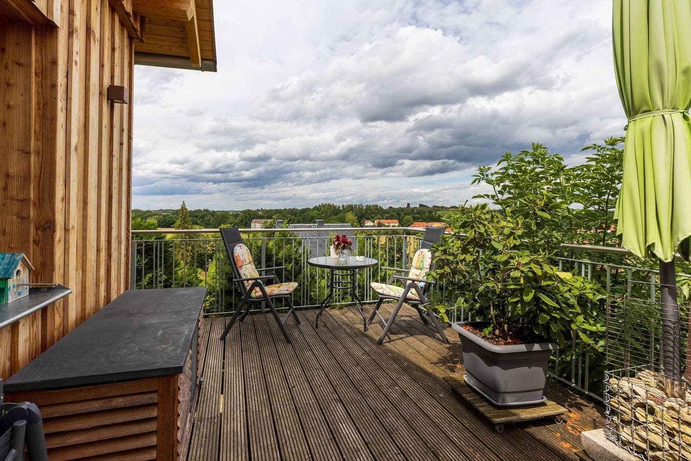 Foto 5 von 24: Ferienhaus 'Teufelsmauer-Blick' mit Bergblick, Gemeinschaftsterrasse und Wi-Fi