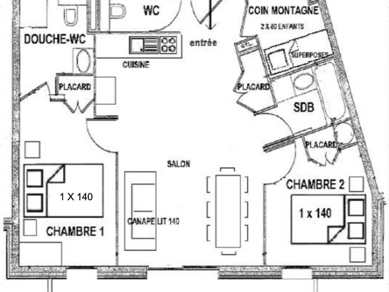 Foto 3 von 16: 3-Zimmer-Wohnung in Villard-sur-Doron, 8 Personen, überdachter Parkplatz