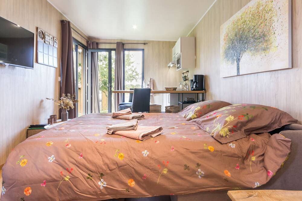 Foto 2 von 15: Charmante cabane calme avec piscine privative chauffée, à deux pas de Clisson et Nantes