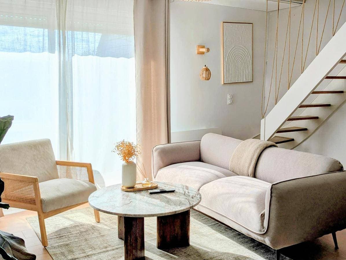 Duplex Lomy vue sur le port avec Sauna-balneo-5mn plage 1