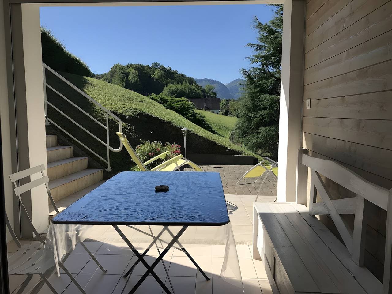 Foto 6 von 28: Ferienwohnung 'Le Labrit 3 étoiles' mit Bergblick und WLAN