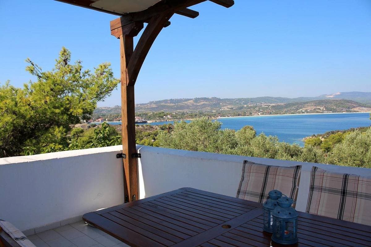 Foto 6 von 35: Apartment mit einmaligem Blick direkt am Meer, Wifi, Ormos Panaghias, Chalkidiki
