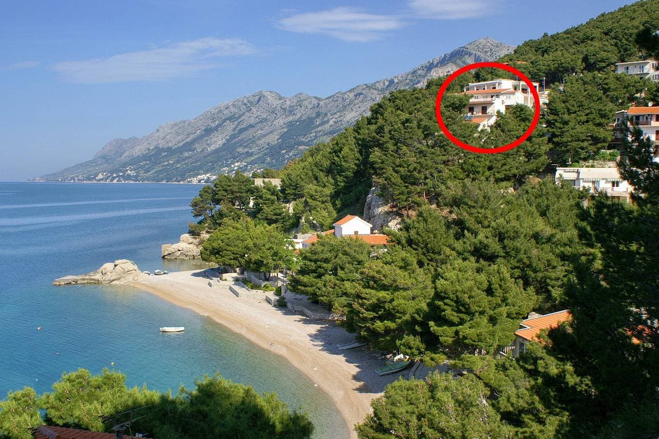 Foto 2 von 19: Studio Appartement mit Terrasse und Meerblick Brela, Makarska -a