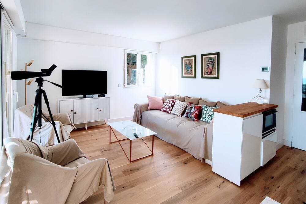 Foto 10 von 30: Large terrace with sea view - parking, air conditioning, direct beach access...