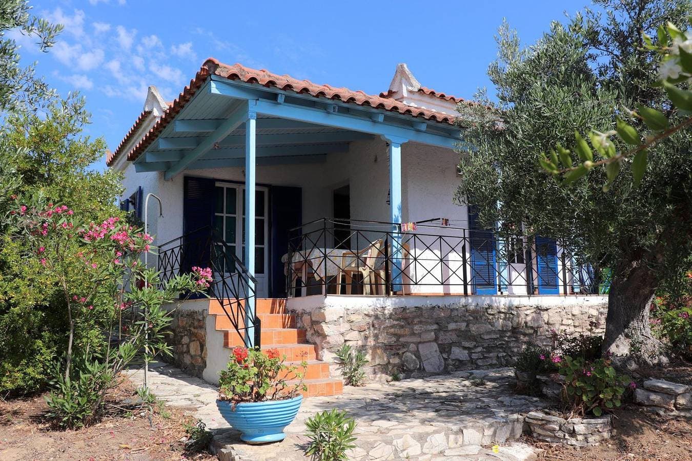 Ferienhaus inmitten von Olivenhainen, Meerblick, Wifi | Messenien, Peloponnes 1