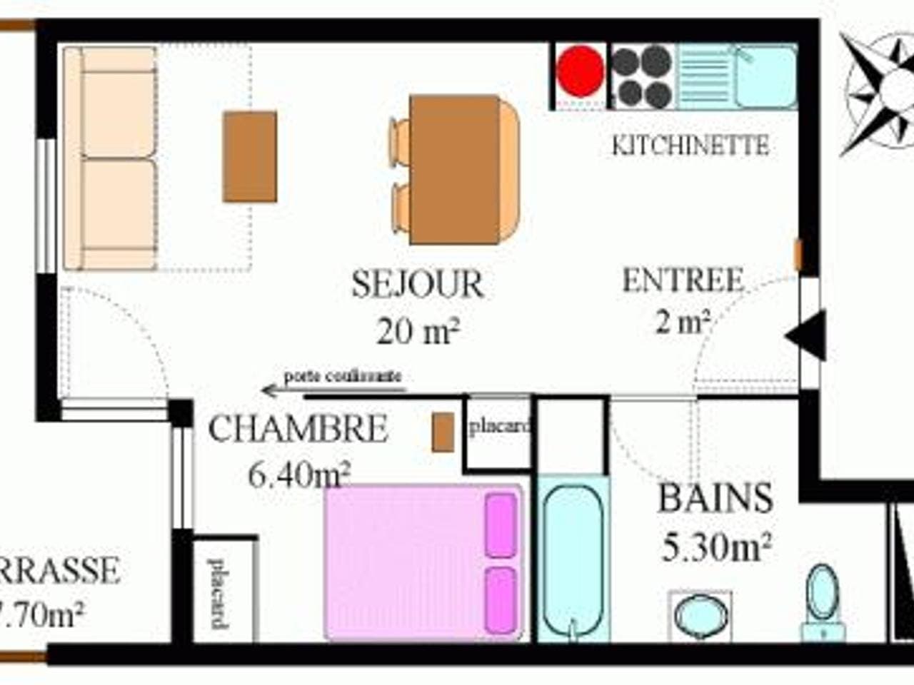 Foto 6 von 12: Gemütliche Wohnung mit Parkplatz, für 4 Pers., in der Nähe von Shuttles in Aussois