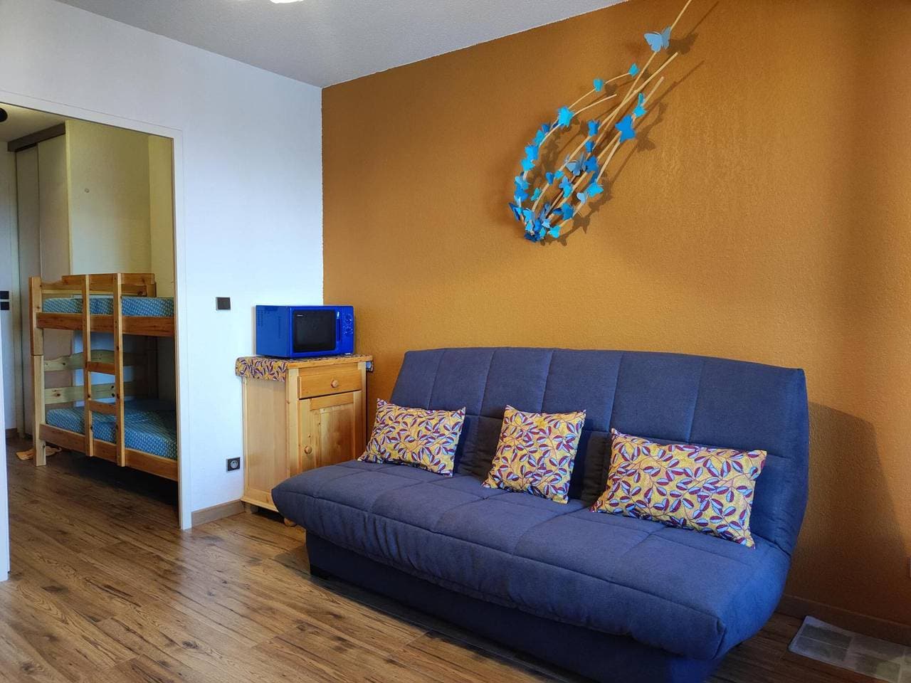 Gemütliches Studio mit direktem Pisten Zugang, Balkon mit Aussicht 1