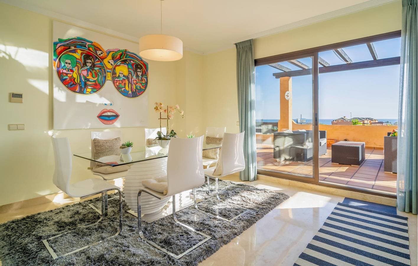 Foto 5 von 17: Apartment mit Meerblick, Pool, Terrasse und Parkplatz, 400m zum Strand