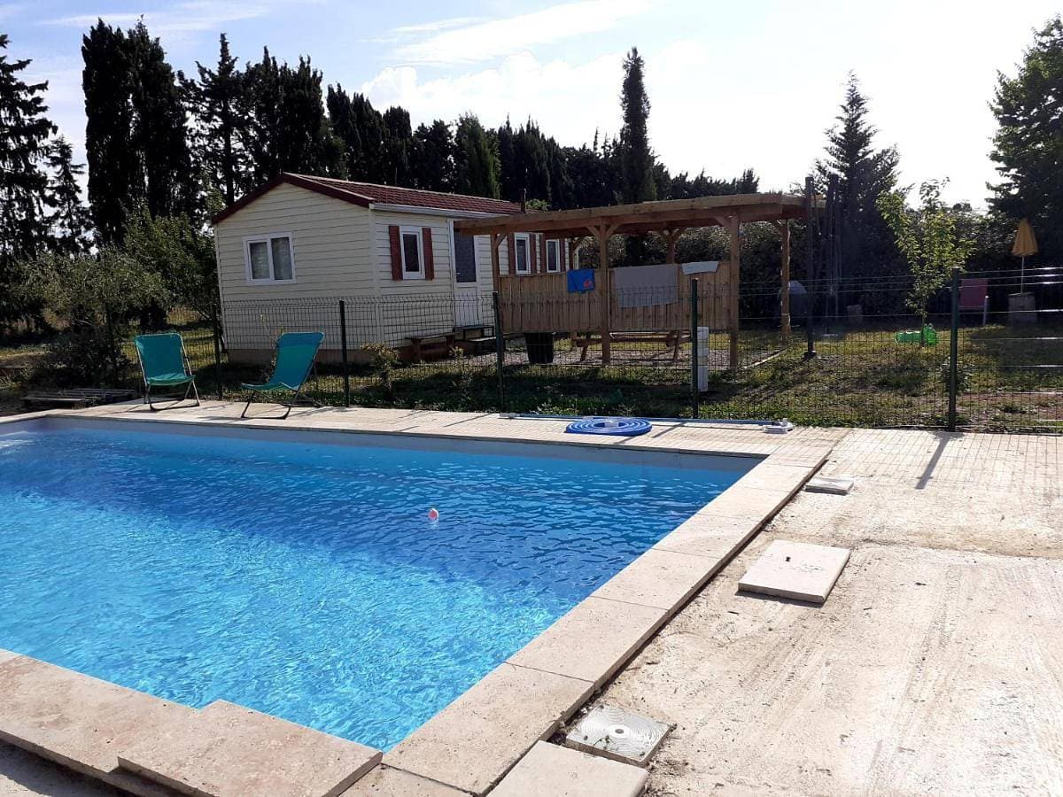 Mobilhome & Piscine - Sud-Alpilles - Oliveraie bio 1
