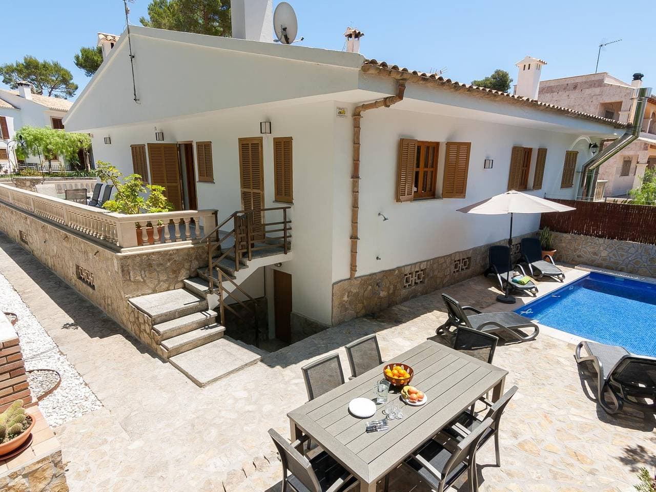 Marblava - Gemütliches Ferienhaus mit Schwimmbad in Platges de Muro, 100 Meter v 1