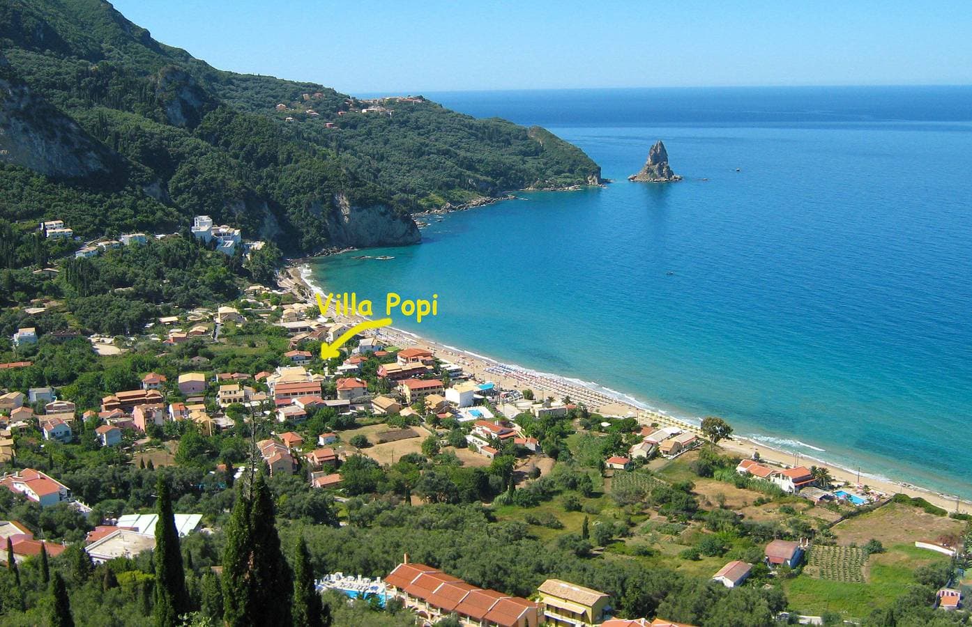 Villa Popi am Agios Gordios Strand 1