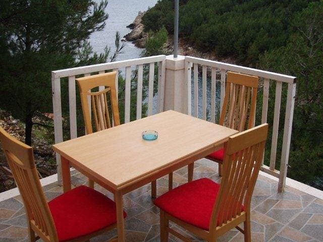 Foto 12 von 23: Robinsonhaus in Žrnovo mit Meerblick, Terrasse (3638-3)