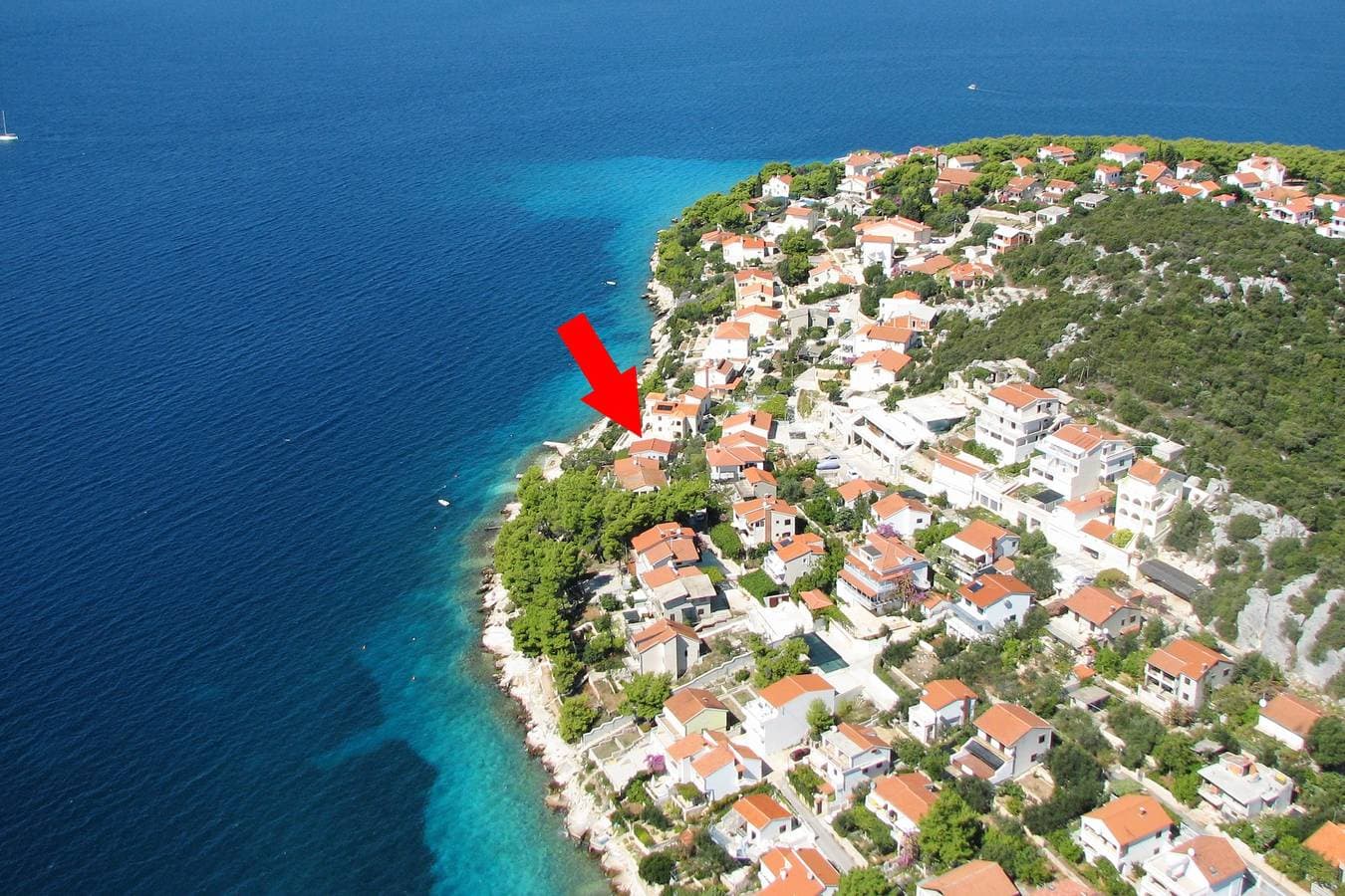 Foto 10 von 24: 1-Zimmer-Ferienwohnung am Strand Okrug Donji, Ciovo A-6859-b