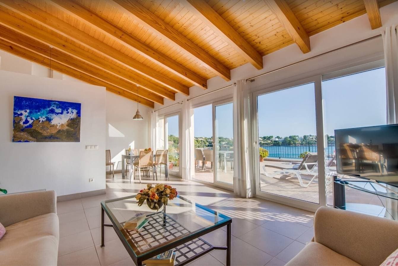 Foto 6 von 24: Penthouse "Es Port" direkt am Meer mit Meerblick, Bergblick, WLAN, Klimaanlage und Balkon