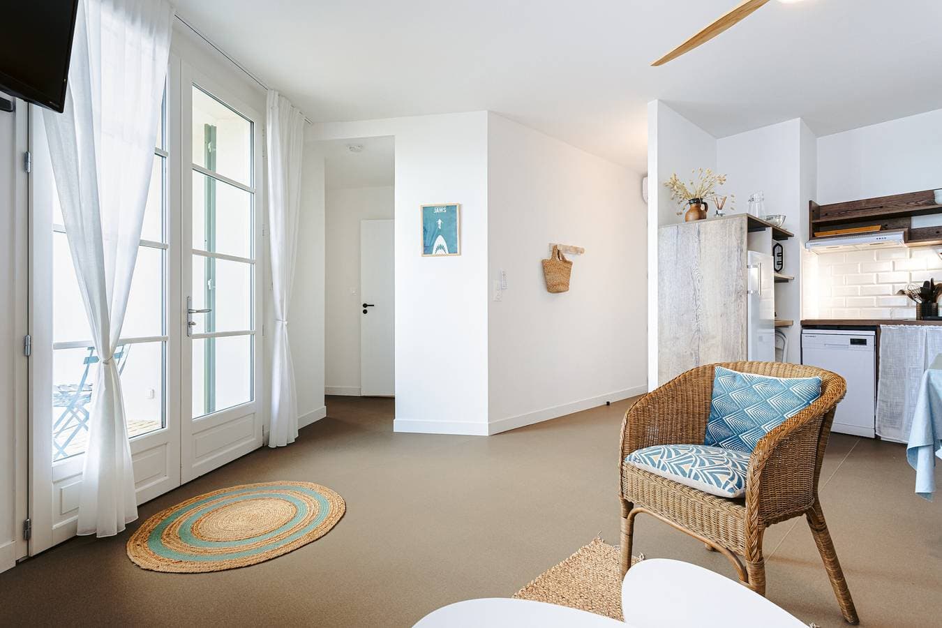 Foto 11 von 25: Appartement La Dune mit kleinem Garten, Meerblick, privater Terrasse und WLAN