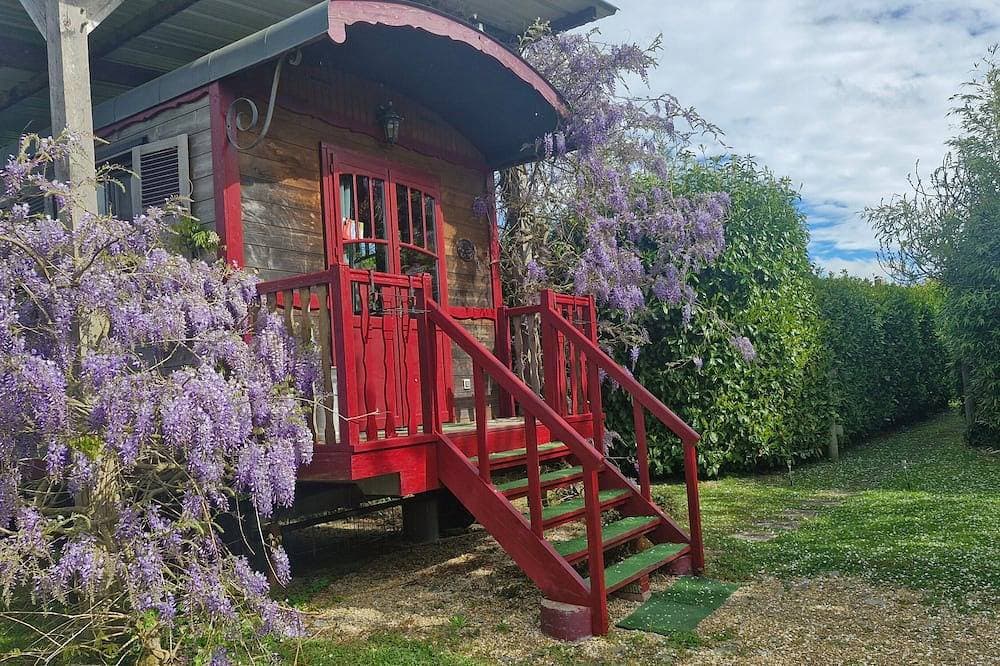 Bohème-Gîte im Zirkuswagen für 2–4 Personen nahe Honfleur mit Pool 1