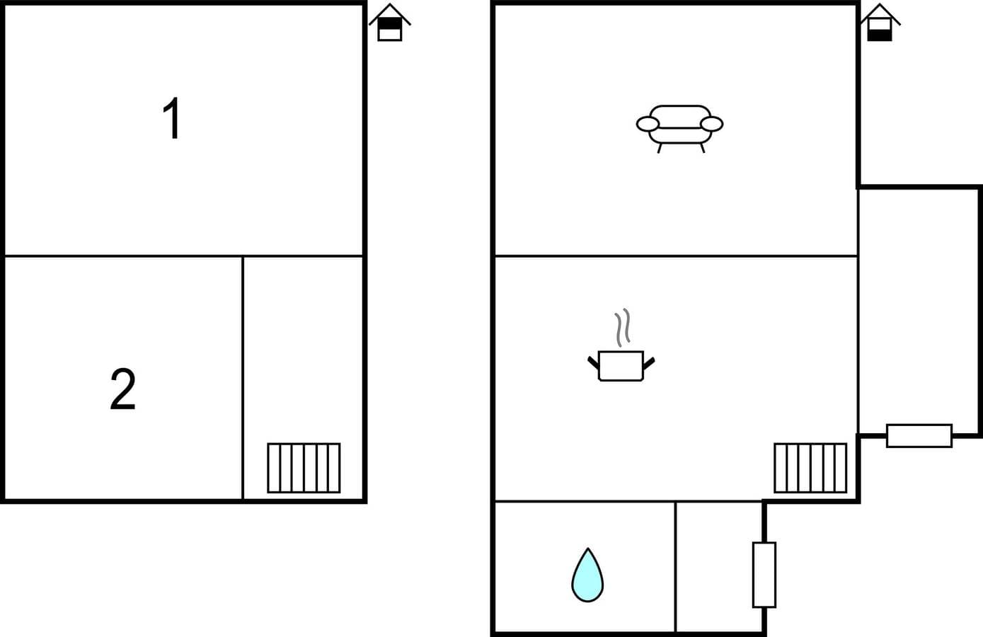 Foto 3 von 3: Ferienhaus für 5 Personen mit Garten