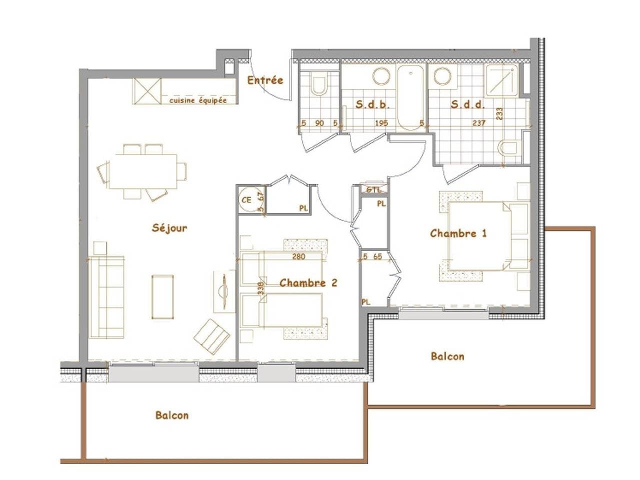 Foto 4 von 19: Gemütliche Wohnung in Les Saisies 2 Schlafzimmer mit Parkplatz