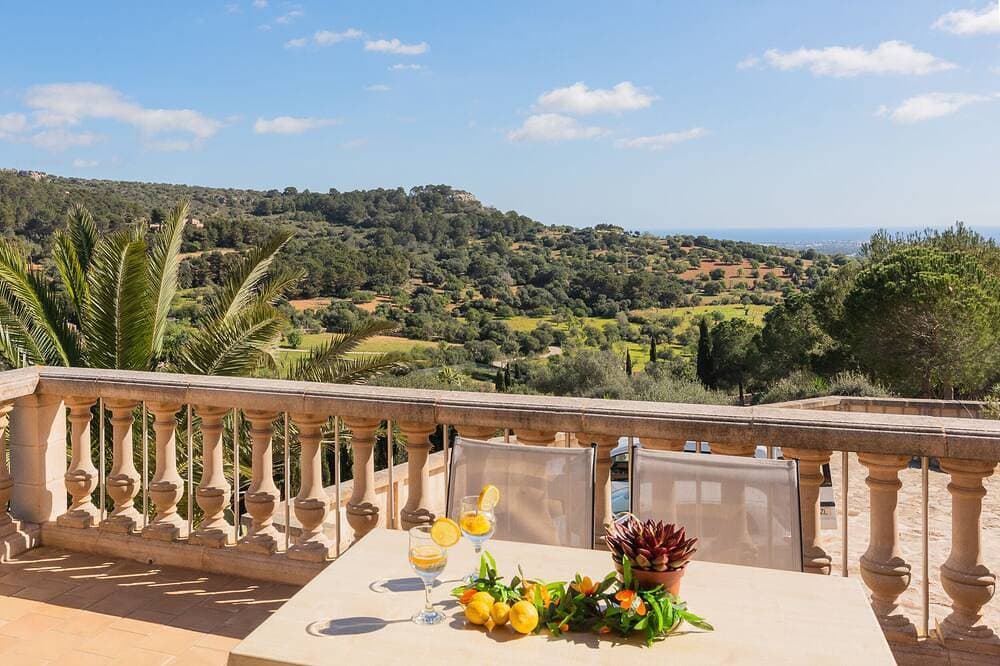 Schöne Naturstein-Finca für 7 Personen mit Ausblick, privatem Pool, Klima, Wlan. 1