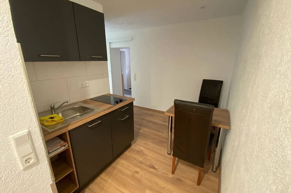 Foto 9 von 14: Ferienhaus Oberharzruhe - Souterrain \"Fuchsbau\" für 2 P. überdachter Terrasse