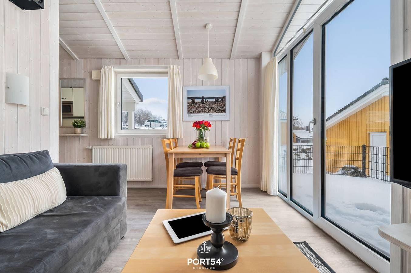 Foto 5 von 27: Panoramablick 11 - skandinavisch, gemütliches Ferienhaus mit Sauna