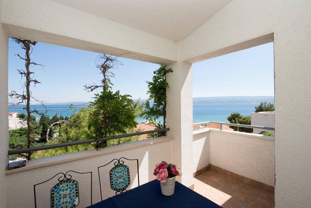 Studioapartment in Duće mit Meerblick, Balkon, Klimaanlage, W-Lan (132-1) 1