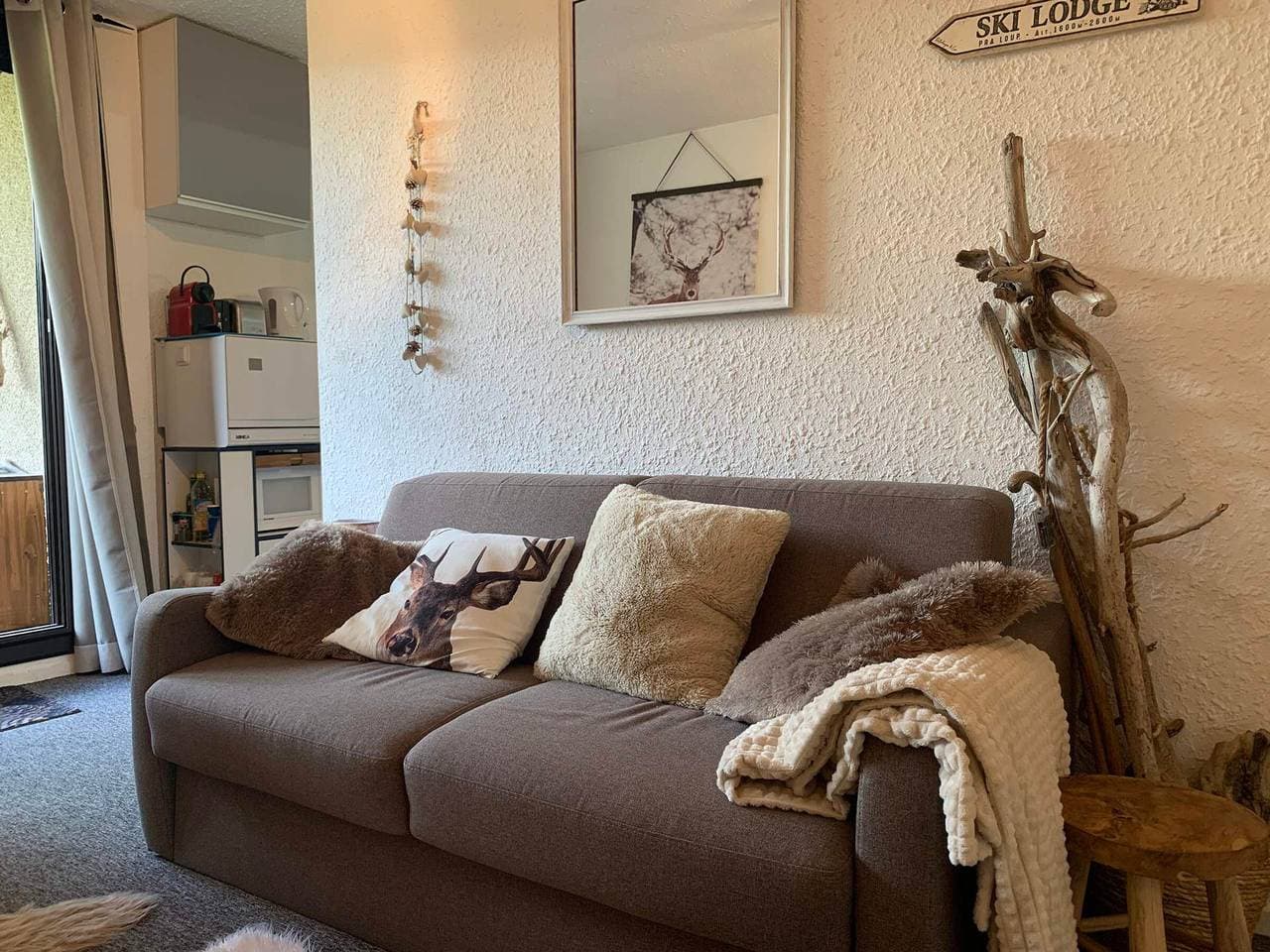 Foto 7 von 12: Gemütliches Studio für 4 Pers mit Balkon in Pra-Loup 1500