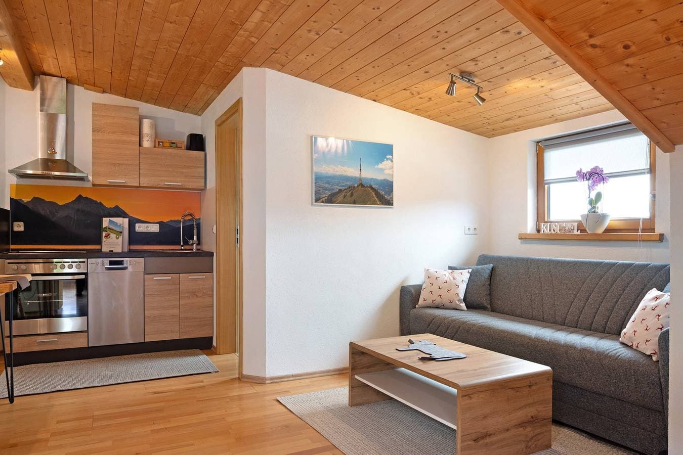 Foto 12 von 20: Einzimmerapartment 'Ferienwohnung Wendelinus' mit Bergblick, Gemeinschaftsterrasse und Wi-Fi