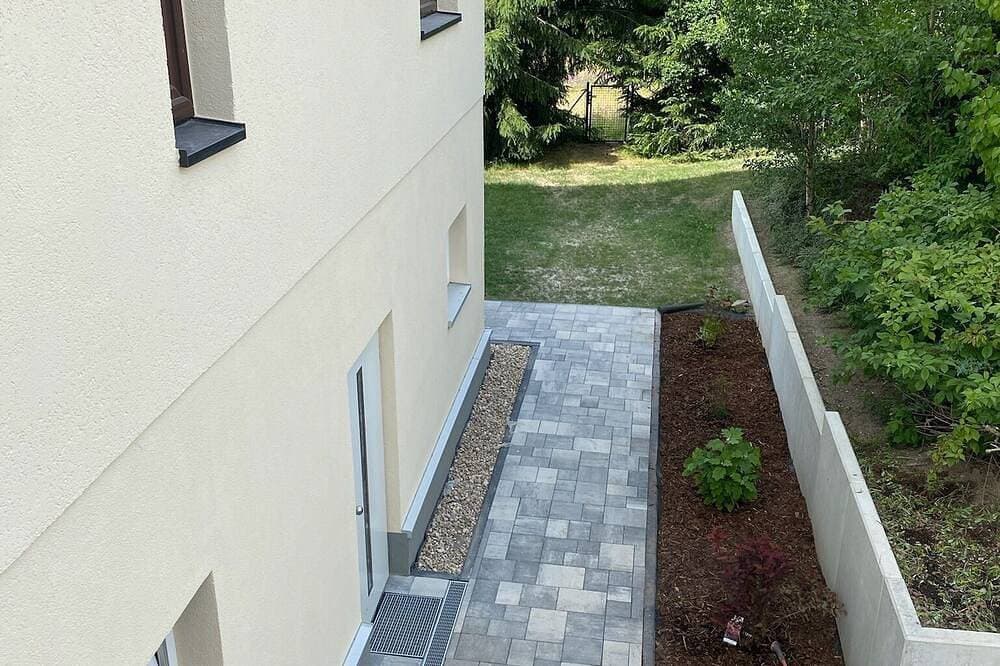 Foto 6 von 14: Ferienhaus Oberharzruhe - Souterrain \"Fuchsbau\" für 2 P. überdachter Terrasse